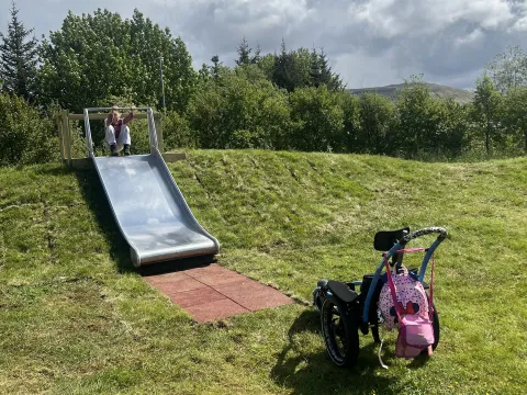 Rennibrautin fyrir utan Reykjadal