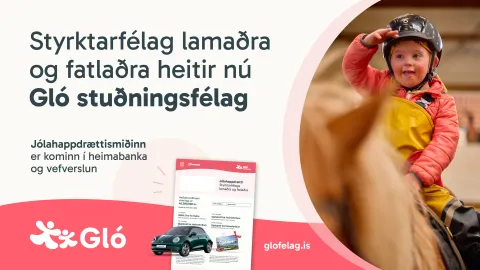 Auglýsing um happdrætti Gló