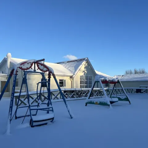 Reykjadalur covered in snow