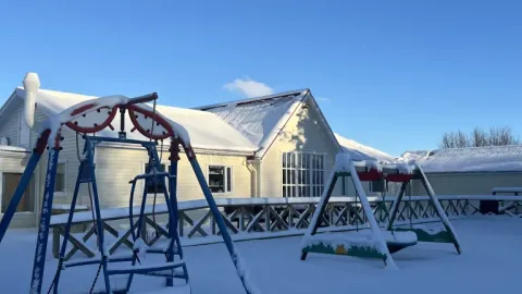 Reykjadalur covered in snow